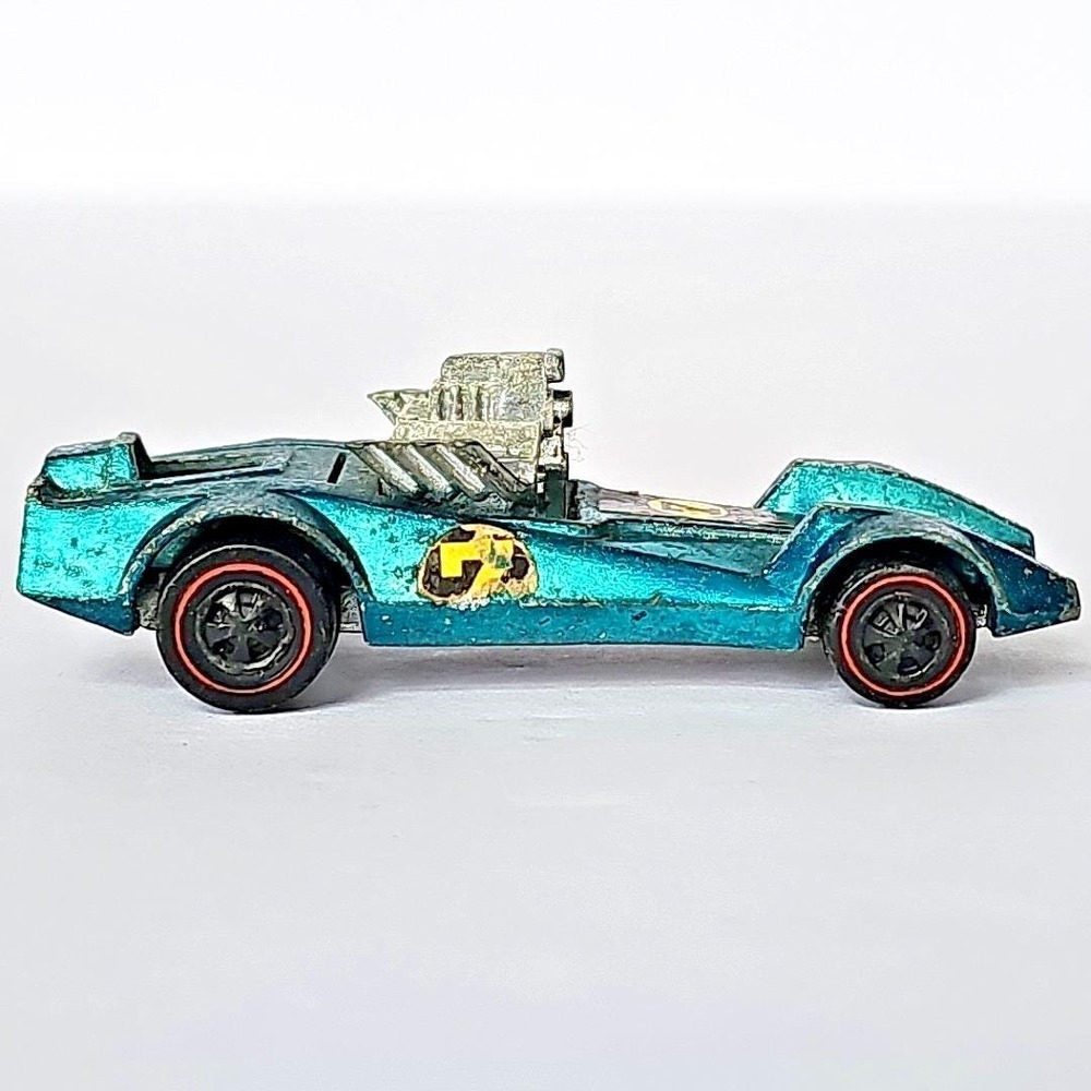 1971 Hot Wheels Redline Side Kick Aqua Blue Diecast Car Vintage Toy Muscle‎ Car